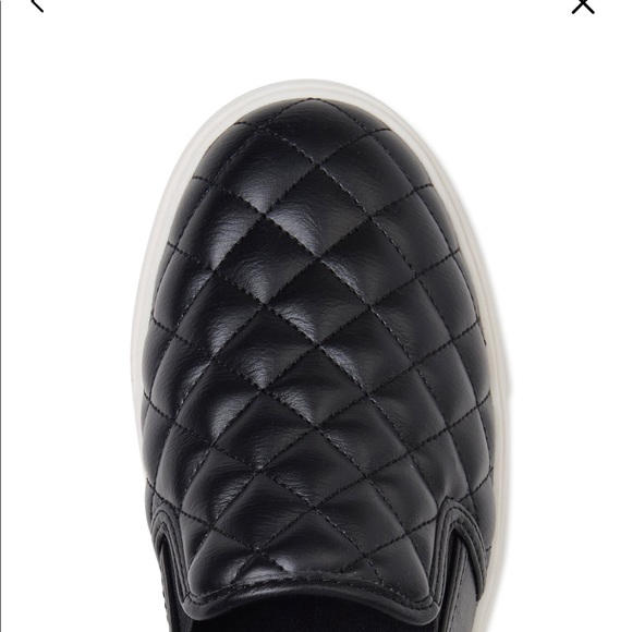 Memory Foam Loafer Twin Gore Quilted Women’s Slip On Sneakers Black Color New - Picture 5 of 5